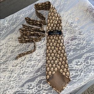 Jim Thompson Tie Elephants Pre Owned